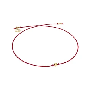 Bransoletka sznurkowa na szczęście z kulką, srebro 925 - Bransoletki - miniaturka - grafika 1