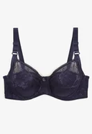 Biustonosze - Granatowy Biustonosz Koronkowy Typu Full Cup Vikoni - miniaturka - grafika 1