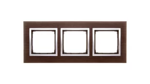 Kontakt Simon SIMON S.A. Ramka 3 Nature-Drewno, SREBRNE WENGE, IP20/IP44 DRN3 - Klawisze i ramki - miniaturka - grafika 1