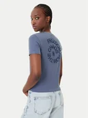 Koszulki i topy damskie - Quiksilver T-Shirt Lintah EQWZT03193 Niebieski Regular Fit - miniaturka - grafika 1