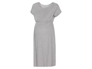 esmara Sukienka ciążowa z bawełny organicznej (XL (48/50), Szary) - Odzież ciążowa - miniaturka - grafika 1