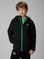 Kurtki i płaszcze dla chłopców - 4F Kurtka softshell wiatroodporna membrana 5000 chłopięca - czarna 164 (13-14 lat) - miniaturka - grafika 1