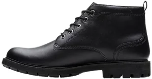 Clarks Męskie botki Batcombemixgtx, czarna skóra, 43 EU - Botki damskie - miniaturka - grafika 1