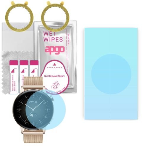 2x folia ochronna hydrożelowa do Huawei Watch GT 3 42mm Elegant - apgo HD HQ FLEX Smartwatch Hydrogel Protection Ochrona na ekran smartwatcha