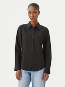 Koszule damskie - Tommy Hilfiger Koszula WW0WW47169 Czarny Regular Fit - miniaturka - grafika 1