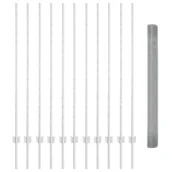 Ogrodzenia - Lumarko Ogrodzenie z drutu spawanego z 22 słupkami srebrnymi 1.4x25 m stalowe - miniaturka - grafika 1