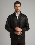 Kurtki męskie - kurtka skórzana salandra brązowa - miniaturka - grafika 1