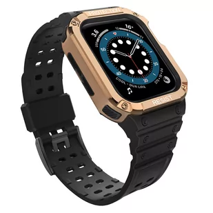 Protect Strap Band opaska z etui do Watch 7 / 6 / 5 / 4 / 3 / 2 / SE (41 / 40 / 38mm) obudowa pancerny pokrowiec na zegarek czarny - Akcesoria do smartwatchy - miniaturka - grafika 1