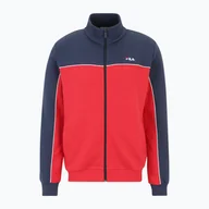 Bluzy męskie - Bluza męska FILA Latimer Blocked Track black iris/true red - miniaturka - grafika 1