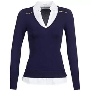 Morgan Sweter damski, niebieski (Marine/Blanc), XS - Swetry damskie - miniaturka - grafika 1
