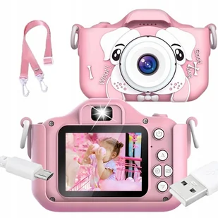 CoolStaff Aparat Cyfrowy Dla Dzieci Piesek Kamera Gry + Smycz Etui - Aparaty Cyfrowe - miniaturka - grafika 1