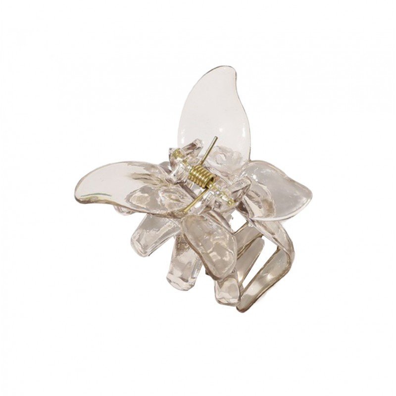 Spinka Do Włosów Klamra Motylek Przezroczysty Brąz 3,7 Cm Sp247