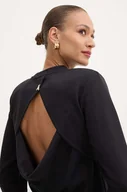 Bluzy damskie - Patrizia Pepe bluza damska kolor czarny gładka 8M1618 J219 - miniaturka - grafika 1
