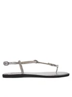 Sandały damskie - KARL LAGERFELD Sandały Olympia II KL87416 Srebrny - miniaturka - grafika 1