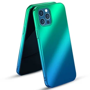 Kingxbar iPhone 12/12 PRO Aurora Series (Green-Blue) - Etui i futerały do telefonów - miniaturka - grafika 1