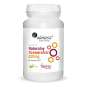 Suplementy diety - Naturalny Resweratrol 250mg 60 kapsułek ALINESS - miniaturka - grafika 1