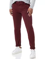 Spodnie męskie - BOSS Spodnie męskie płaskie, ciemnoczerwone, 3034 - miniaturka - grafika 1