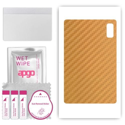 folia naklejka skórka strukturalna na TYŁ do HTC A103 Plus - Carbon Złoty - apgo SKINS