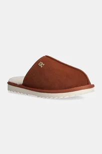 Tommy Hilfiger kapcie TH ELEVATED COMFORT HOME SLIPPER kolor brązowy FW0FW08396 - Kapcie damskie - miniaturka - grafika 1