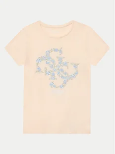 Guess T-Shirt J5GI02 K6YW4 Różowy Regular Fit - Koszulki i topy damskie - miniaturka - grafika 1