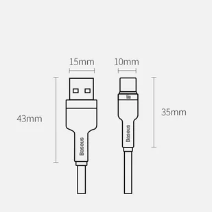 Baseus Cafule Metal Data kabel USB - USB Typ C 66W Quick Charge 1m czarny (CAKF000101) - Kable USB - miniaturka - grafika 30