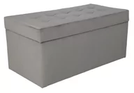 Pufy i podnóżki - Nowoczesna otwierana pufa 45x90cm, jasnoszary - miniaturka - grafika 1
