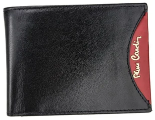 Pierre Cardin, Portfel skórzany męski, Tilak29 8805, czarny/czerwony, ochrona RFID - Portfele - miniaturka - grafika 1