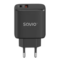Ładowarki do telefonów - SAVIO ŁADOWARKA SIECIOWA 30W QUICK CHARGE, POWER DELIVERY 3.0 LA-06/B - miniaturka - grafika 1