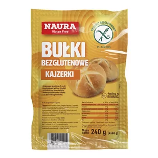 Bułki bezglutenowe kajzerki 240 g Naura - Zdrowa żywność - miniaturka - grafika 1