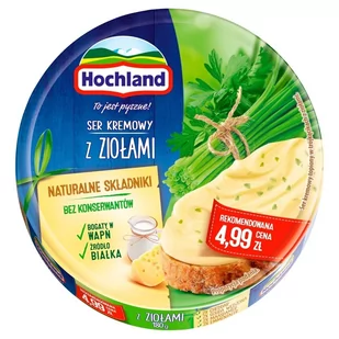 Hochland Ser kremowy w trójkącikach z ziołami 180 g - Sery - miniaturka - grafika 1