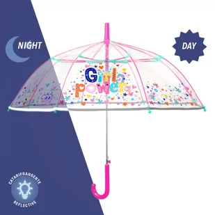 Parasolka dziecięca Perletti Girl Power Cool Kids trasparentny - Parasolki dla dzieci - miniaturka - grafika 1