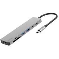 Huby USB - Hub Usb Type-c 7w1 Hdmi Slot Kart Sd Microsd 2x Usb 3.0 2x Usb-c Pd Proove / Hbil00222004 / Iron Link SB10611 - miniaturka - grafika 1