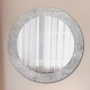 Lustro dekoracyjne okrągłe Szary beton - Lustra - miniaturka - grafika 1