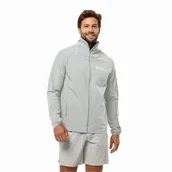 Bluzy męskie - Męska bluza sportowa Jack Wolfskin PRELIGHT JKT M cool grey - M - miniaturka - grafika 1