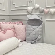 Rożki i beciki - ROŻEK MIŚ PIKOWANY PORCELANOWO SZARY - miniaturka - grafika 1