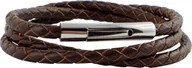 Naszyjniki męskie - König Design skórzany naszyjnik skórzany pasek skórzana bransoletka 6 mm męski naszyjnik 17 cm - 100 cm pleciony, długość: 50 centymetrów, kolor: brązowy - miniaturka - grafika 1