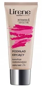 Podkłady do twarzy - Lirene, Podkład Kryjący 14h Ciepły Beż 24 Wit. E, 30ml - miniaturka - grafika 1