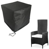 Pokrowce na meble ogrodowe - Mucola pokrowiec ochronny na meble ogrodowe plandeka zestaw kanapa sofa stół odporny na warunki atmosferyczne czarny - krzesło ogrodowe 63x58x112 - miniaturka - grafika 1