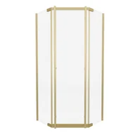 Kabiny prysznicowe - Kabina prysznicowa pięciokątna Titanium 80x80 cm złoto szczotkowane Durasan - miniaturka - grafika 1