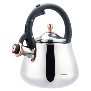 CZAJNIK STALOWY Z GWIZDKIEM 2,8L KLAUSBERG KB-7776 - Czajniki na gaz - miniaturka - grafika 1