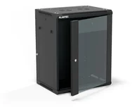 Szafy rack - Szafa wisząca 19" 15U 600x450, drzwi szklane jednoskrzydłowe, tył osłona pełna demontowalna, osłony boczne pełne demontowalne zamykane na klucz, 4 belki, kolor czarny, ALANTEC - miniaturka - grafika 1