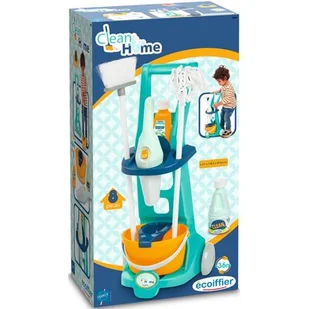 Ecoiffier Wózek Do Sprzątania z Akcesoriami 8 el. - Zabawki AGD - miniaturka - grafika 1