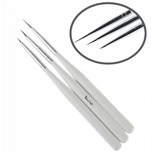 Deni Carte Pędzelki Do Zdobień 3SZT - Akcesoria do paznokci - miniaturka - grafika 1