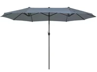 Parasole ogrodowe - Beliani Parasol ogrodowy 270 x 460 cm szary SIBILLA 61900 - miniaturka - grafika 1