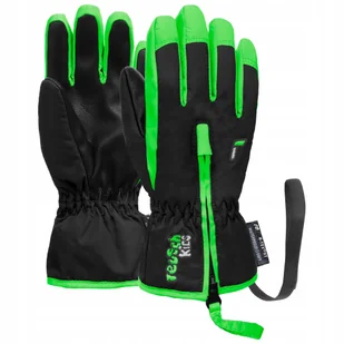 Rękawiczki dziecięce Zimowe Reusch Ben z zamkiem black green 5 - Rękawiczki dla dzieci - miniaturka - grafika 1