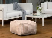 Fotele i krzesła ogrodowe - Beliani Puf ogrodowy 50 x 50 x 30 cm brązowy ZAHRI - miniaturka - grafika 1