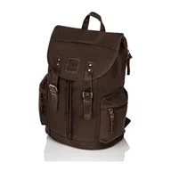 Plecaki - Plecak męski brązowy PAOLO PERUZZI GA414 - miniaturka - grafika 1