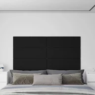Panele ścienne i boazeria - Panele ścienne, 12 szt., czarne, 90x30 cm, tkanina, 3,24 m² - miniaturka - grafika 1