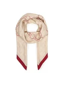 Apaszki i szaliki damskie - Tommy Hilfiger Szal Chain Silk Large Scarf AW0AW18277 Czerwony - miniaturka - grafika 1