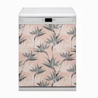 Dekoracje domu - Magnetyczna osłona zmywarki Czarne kwiaty 60x80 - miniaturka - grafika 1